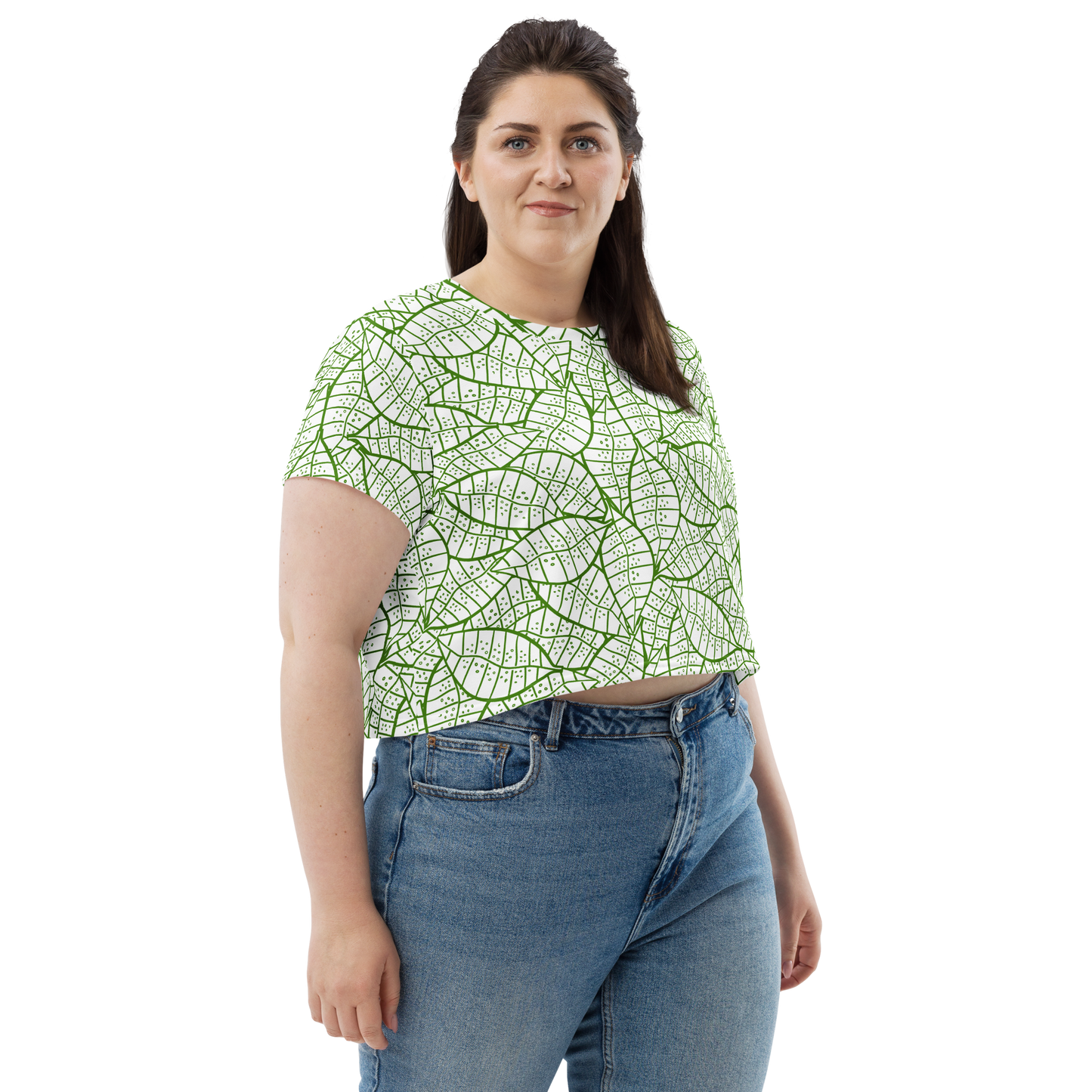 Colorful Fall Leaves | Seamless Patterns | All-Over Print Crop Tee - #4