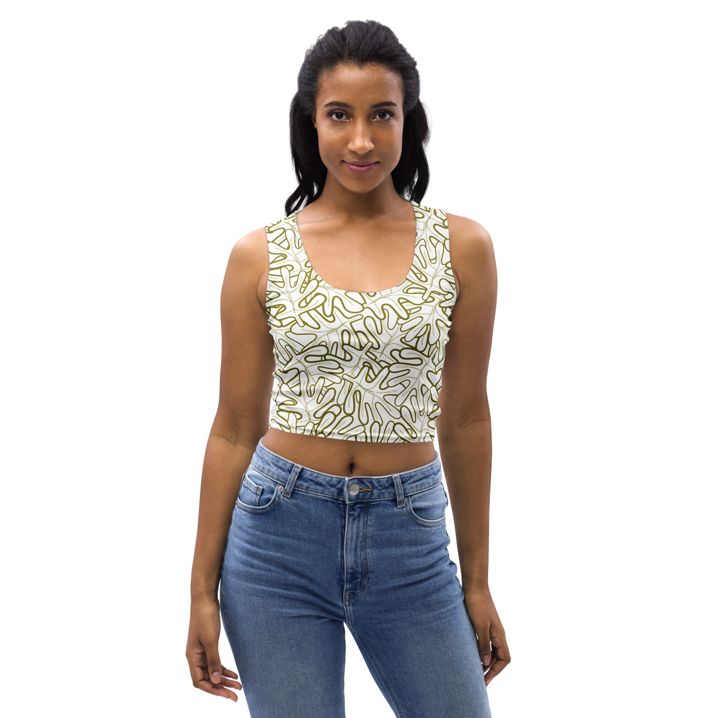 Colorful Fall Leaves | Seamless Patterns | All-Over Print Crop Top - #2