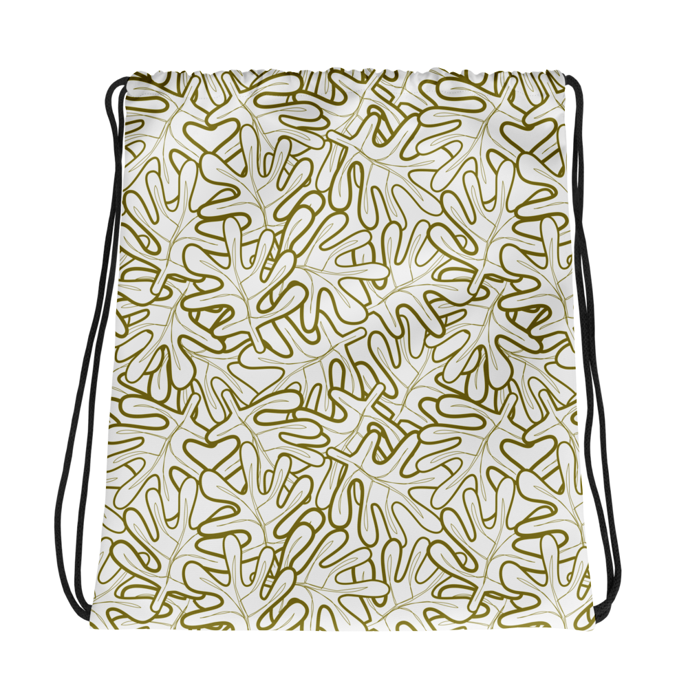 Colorful Fall Leaves | Seamless Patterns | All-Over Print Drawstring Bag - #2