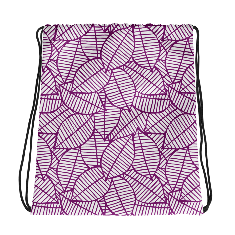 Colorful Fall Leaves | Seamless Patterns | All-Over Print Drawstring Bag - #8