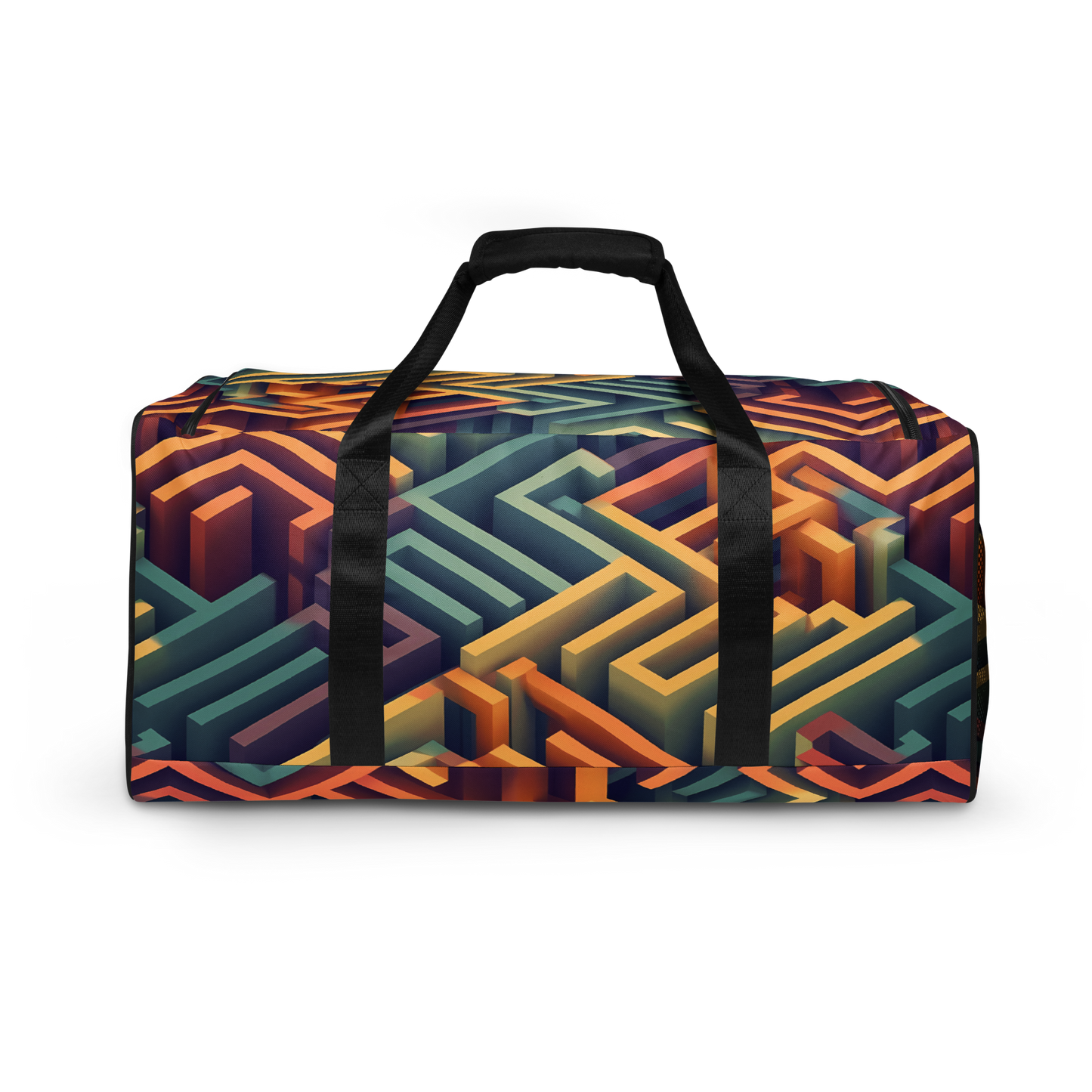 3D Maze Illusion | 3D Patterns | All-Over Print Duffle Bag - #3