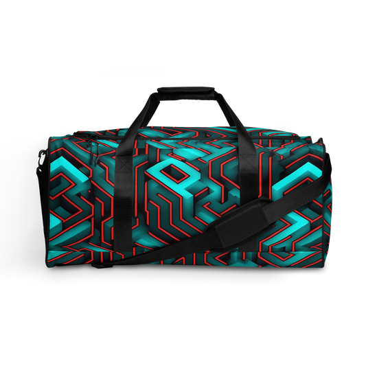 3D Maze Illusion | 3D Patterns | All-Over Print Duffle Bag - #2