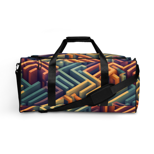 3D Maze Illusion | 3D Patterns | All-Over Print Duffle Bag - #3