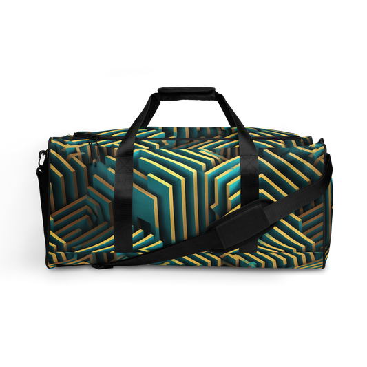 3D Maze Illusion | 3D Patterns | All-Over Print Duffle Bag - #5