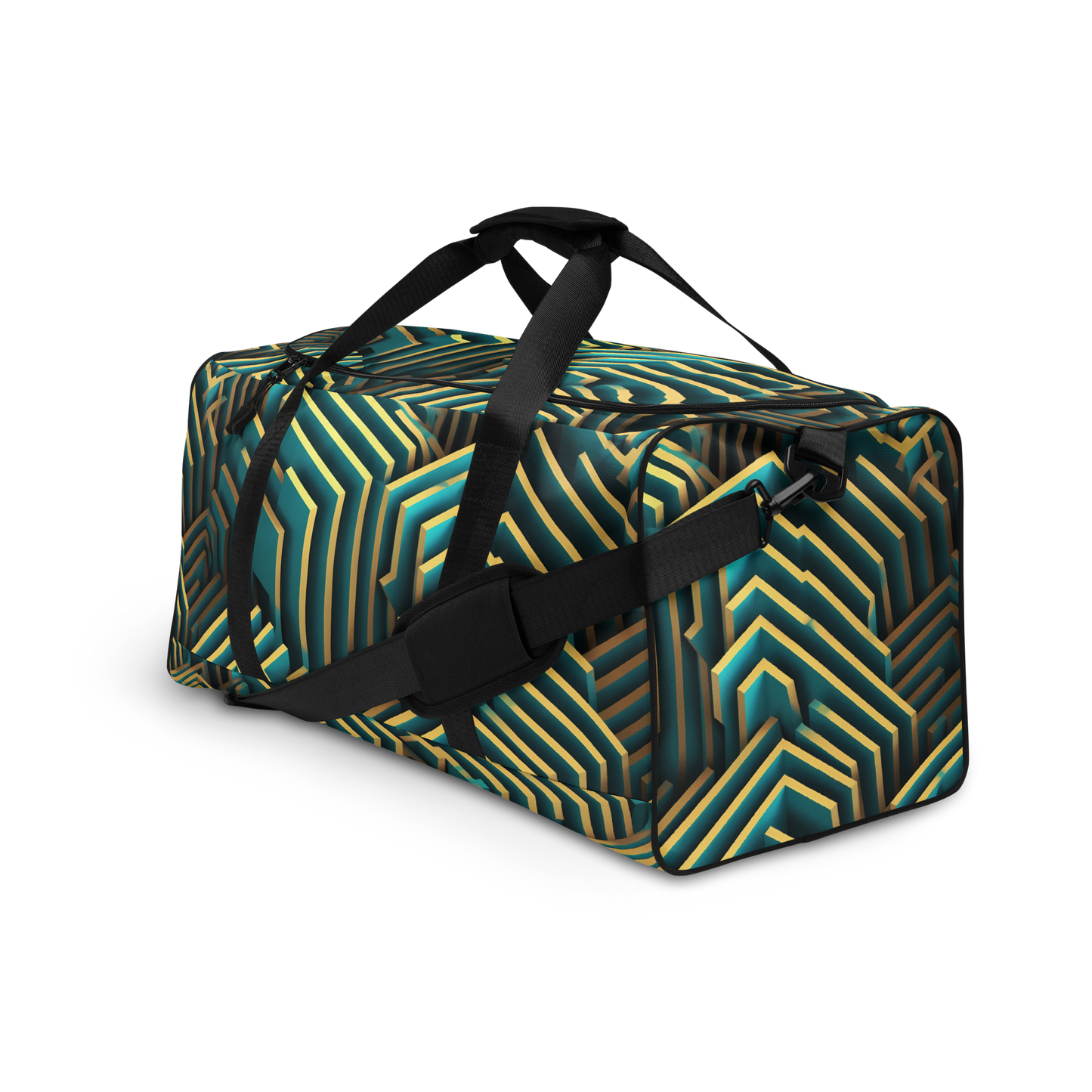 3D Maze Illusion | 3D Patterns | All-Over Print Duffle Bag - #5