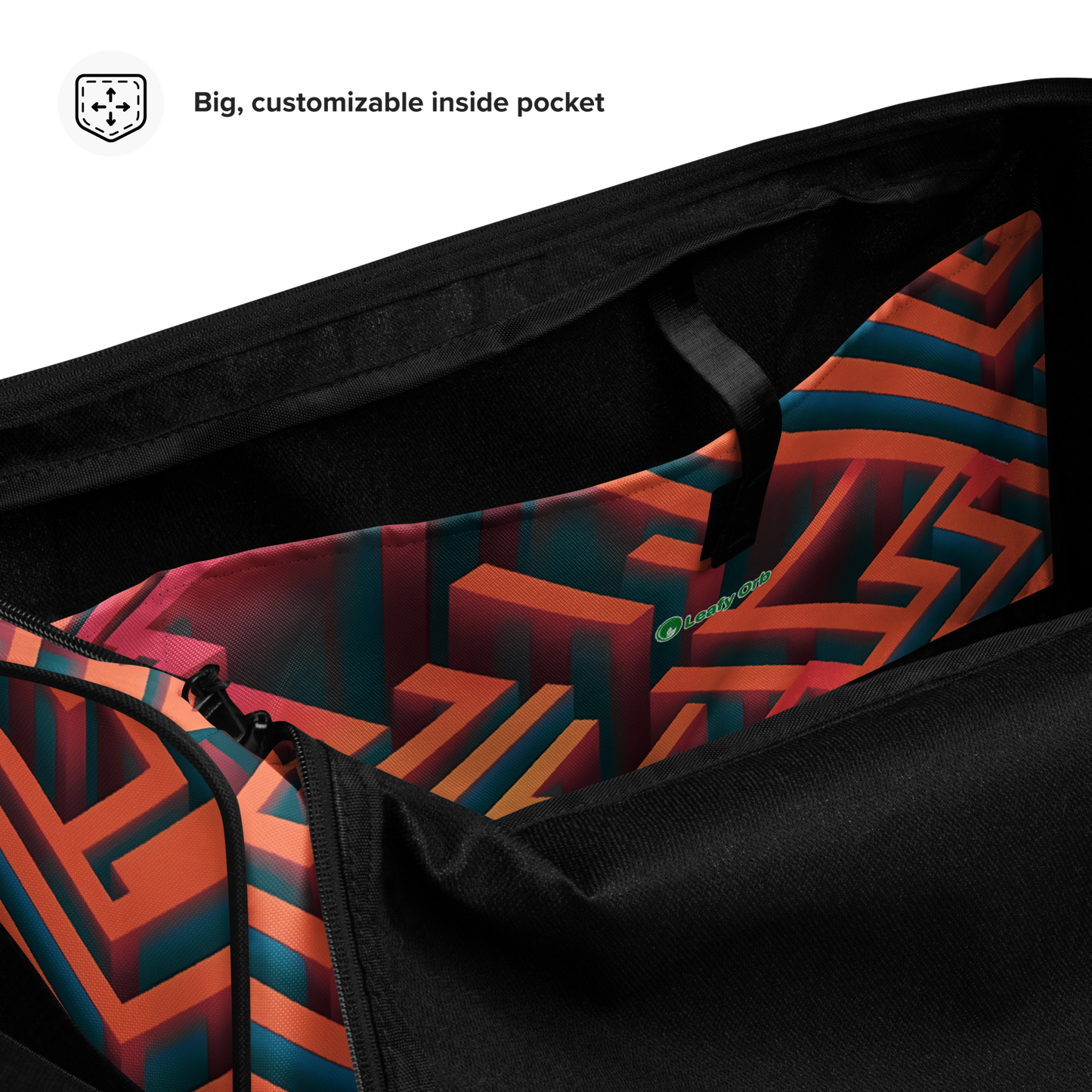 3D Maze Illusion | 3D Patterns | All-Over Print Duffle Bag - #1