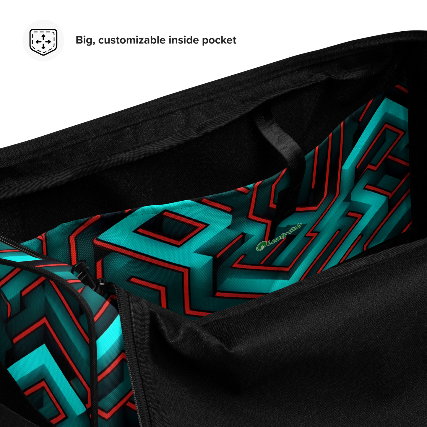 3D Maze Illusion | 3D Patterns | All-Over Print Duffle Bag - #2