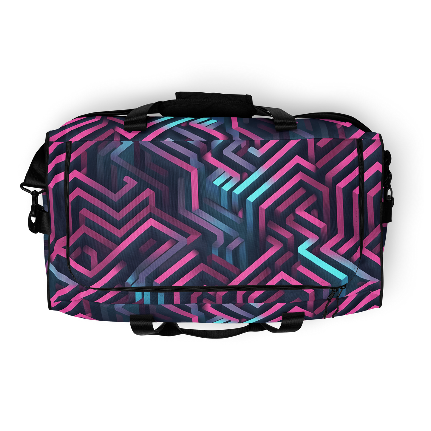 3D Maze Illusion | 3D Patterns | All-Over Print Duffle Bag - #4