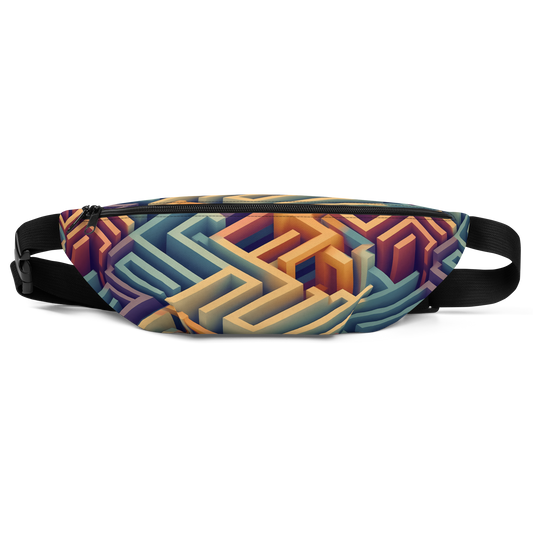 3D Maze Illusion | 3D Patterns | All-Over Print Fanny Pack - #3