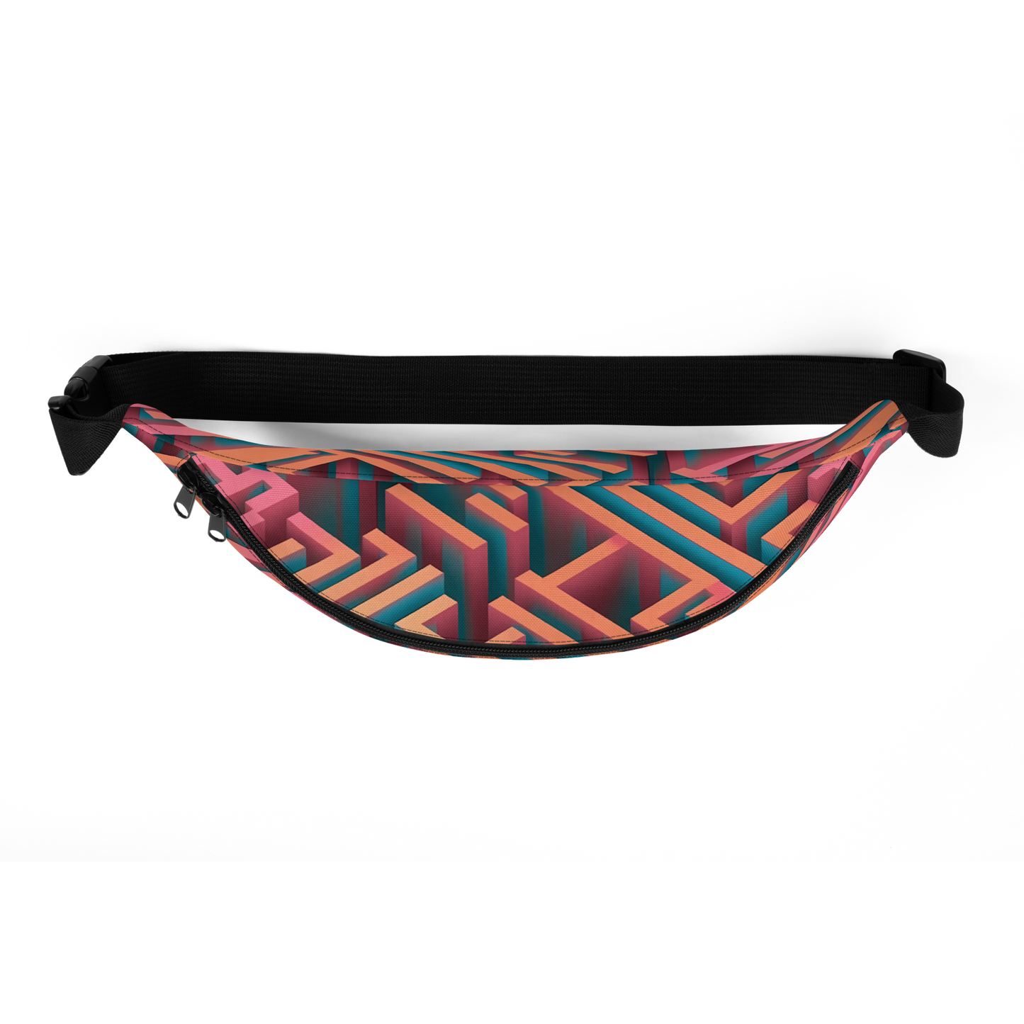 3D Maze Illusion | 3D Patterns | All-Over Print Fanny Pack - #1