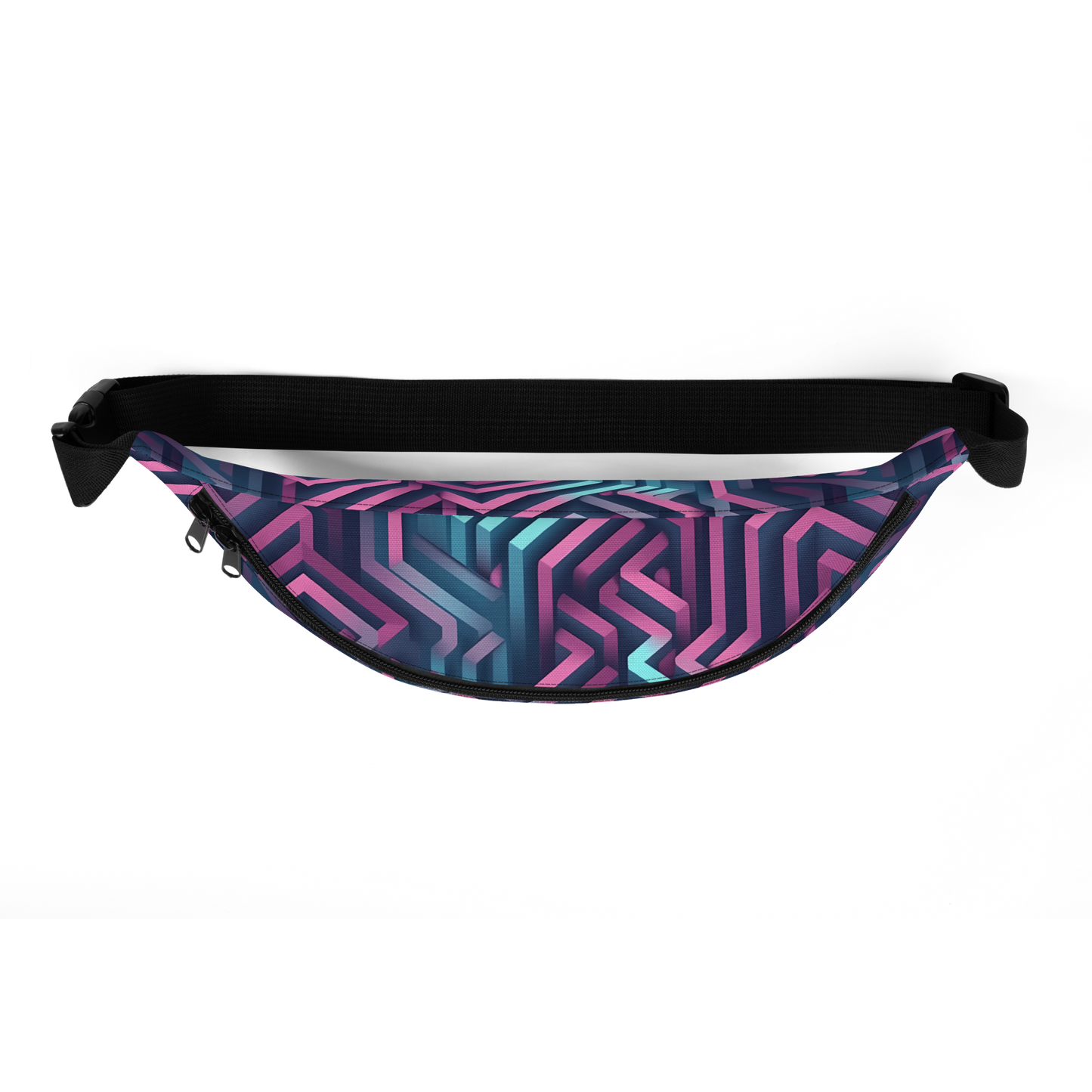 3D Maze Illusion | 3D Patterns | All-Over Print Fanny Pack - #4