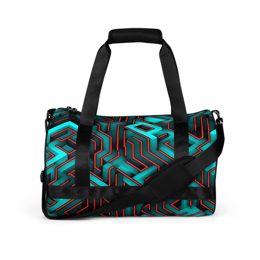 3D Maze Illusion | 3D Patterns | All-Over Print Gym Bag - #2