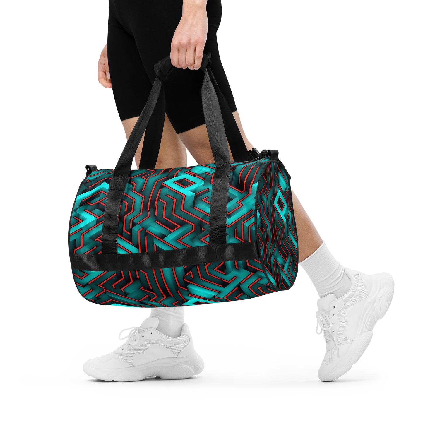 3D Maze Illusion | 3D Patterns | All-Over Print Gym Bag - #2