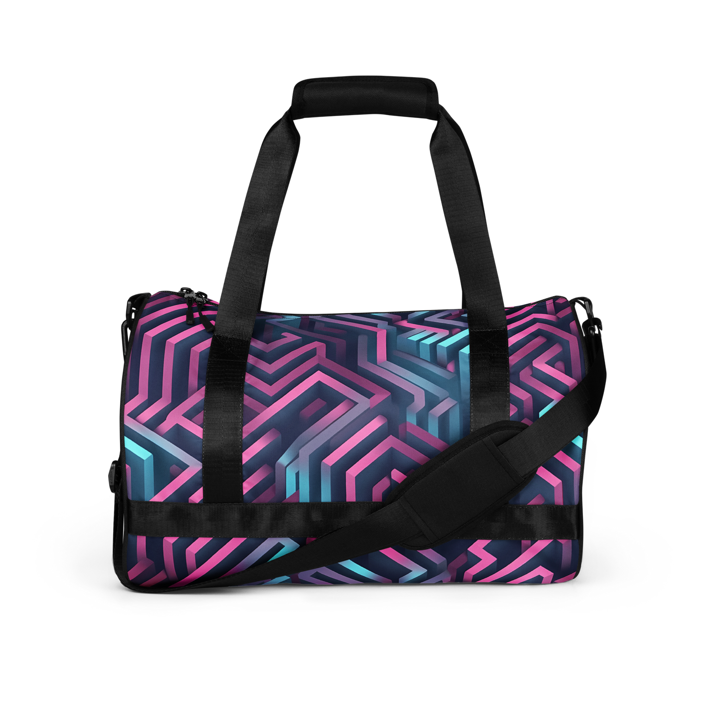 3D Maze Illusion | 3D Patterns | All-Over Print Gym Bag - #4