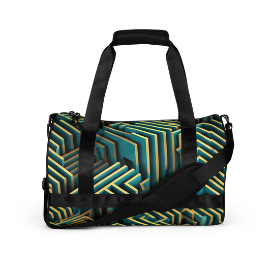 3D Maze Illusion | 3D Patterns | All-Over Print Gym Bag - #5