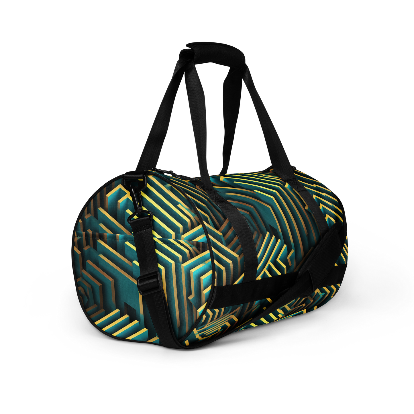 3D Maze Illusion | 3D Patterns | All-Over Print Gym Bag - #5