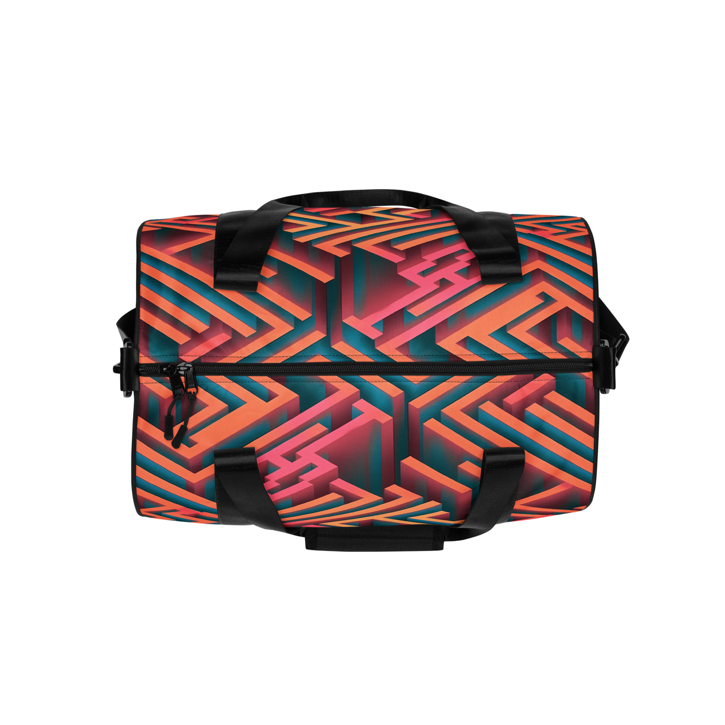 3D Maze Illusion | 3D Patterns | All-Over Print Gym Bag - #1