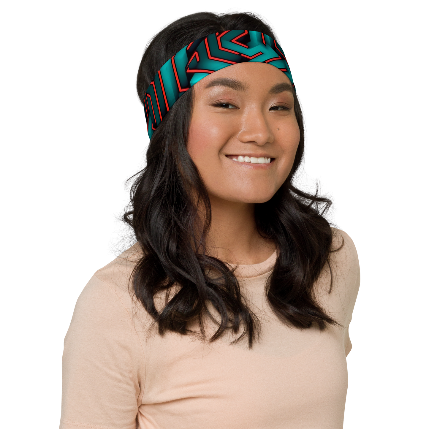 3D Maze Illusion | 3D Patterns | All-Over Print Headband - #2