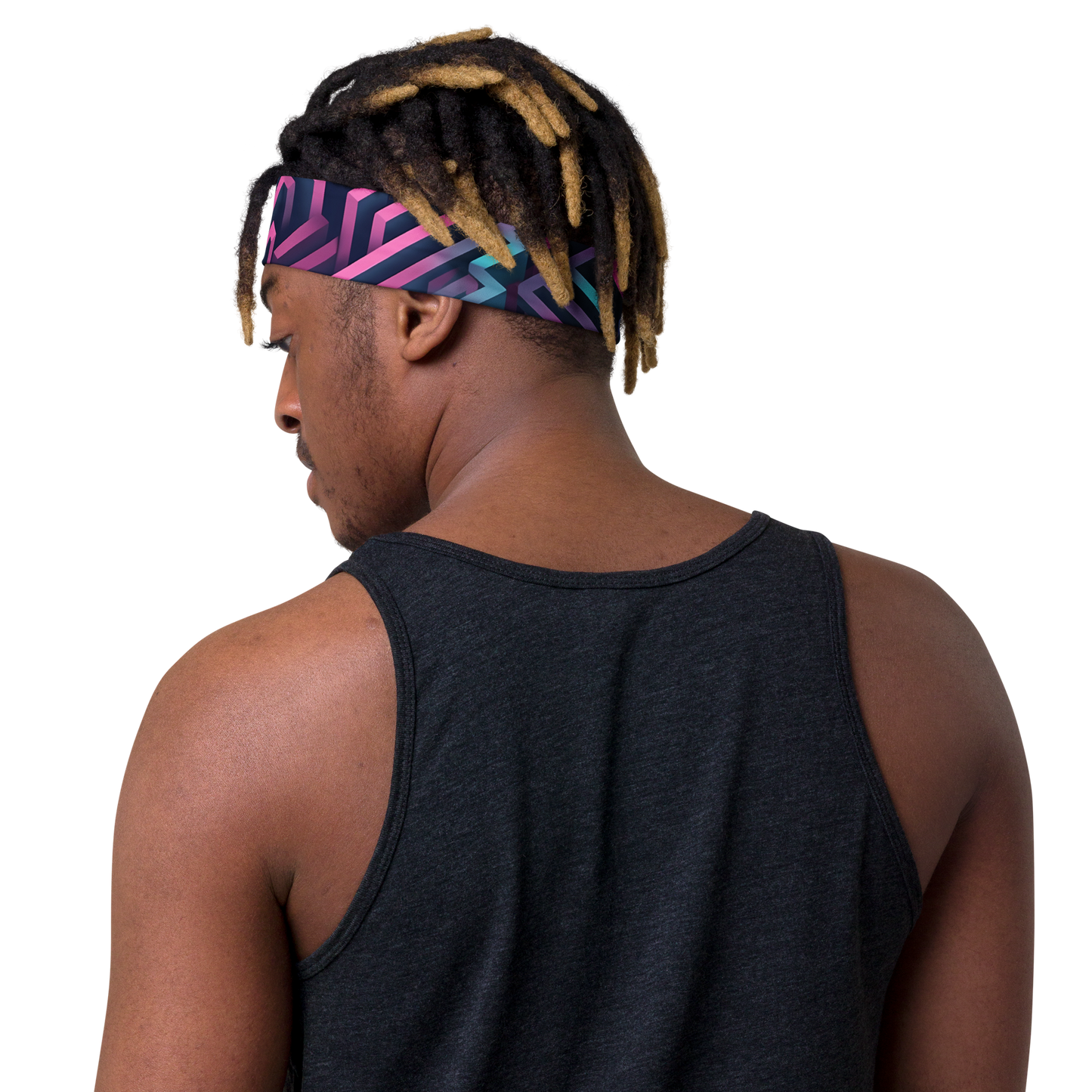 3D Maze Illusion | 3D Patterns | All-Over Print Headband - #4