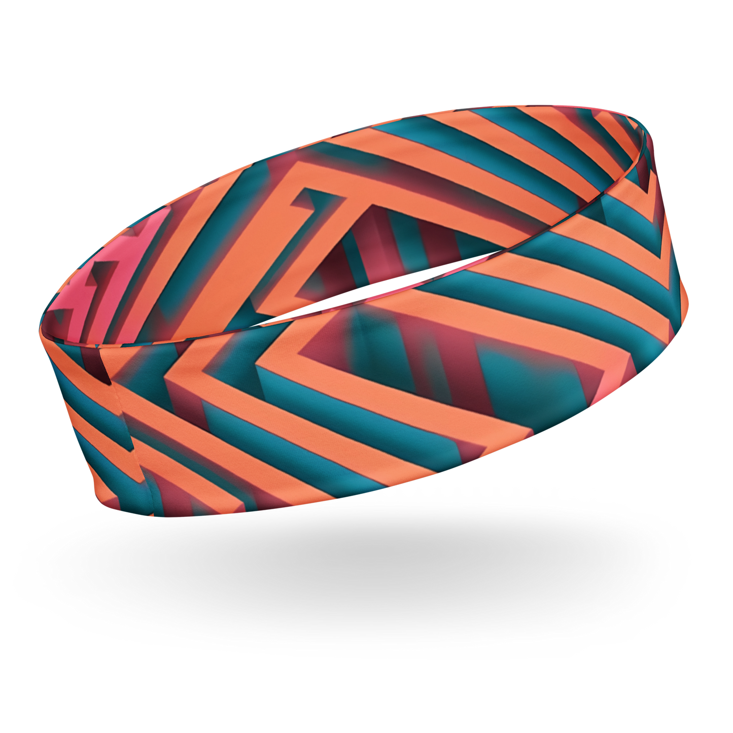 3D Maze Illusion | 3D Patterns | All-Over Print Headband - #1