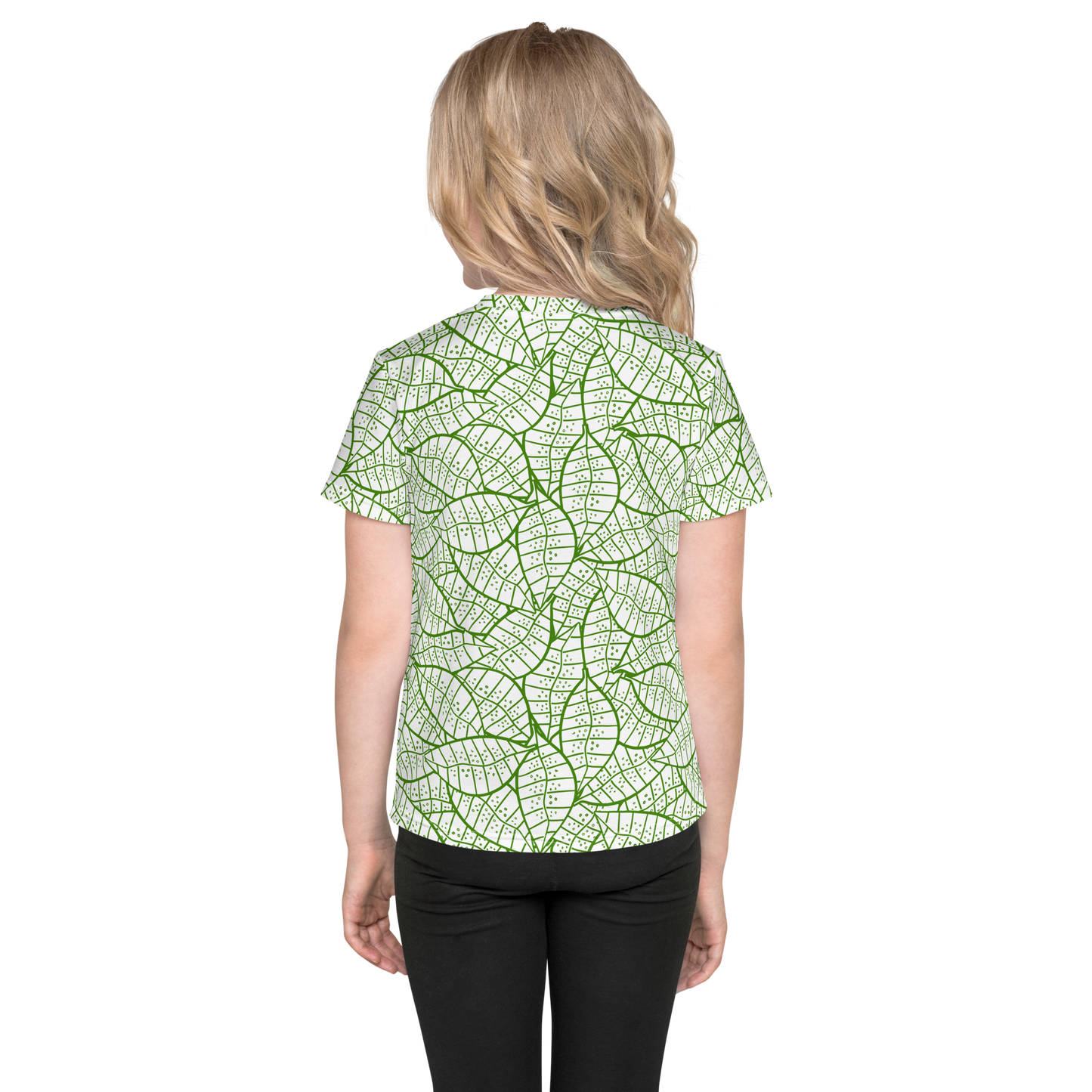 Colorful Fall Leaves | Seamless Patterns | All-Over Print Kids Crew Neck T-Shirt - #4