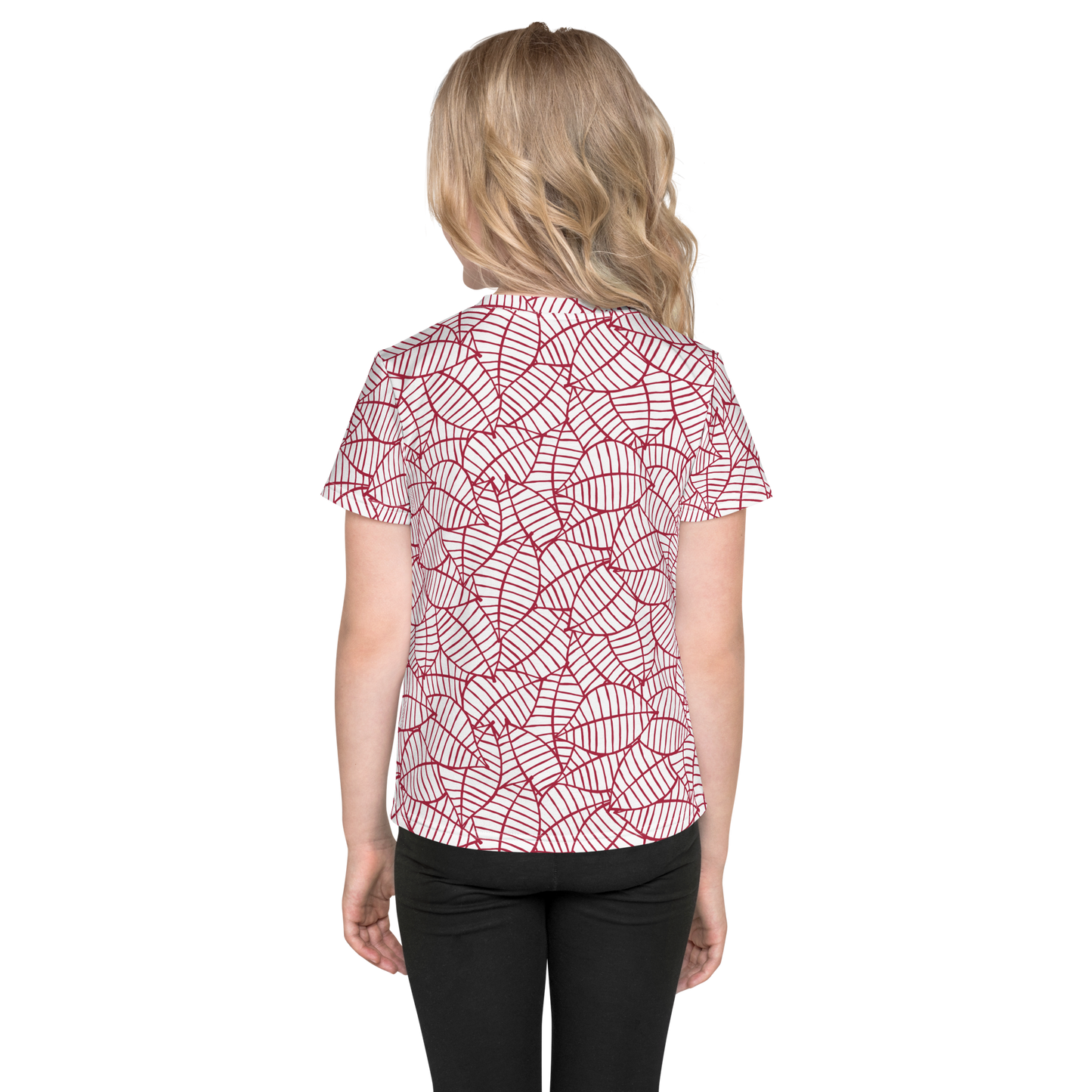 Colorful Fall Leaves | Seamless Patterns | All-Over Print Kids Crew Neck T-Shirt - #8