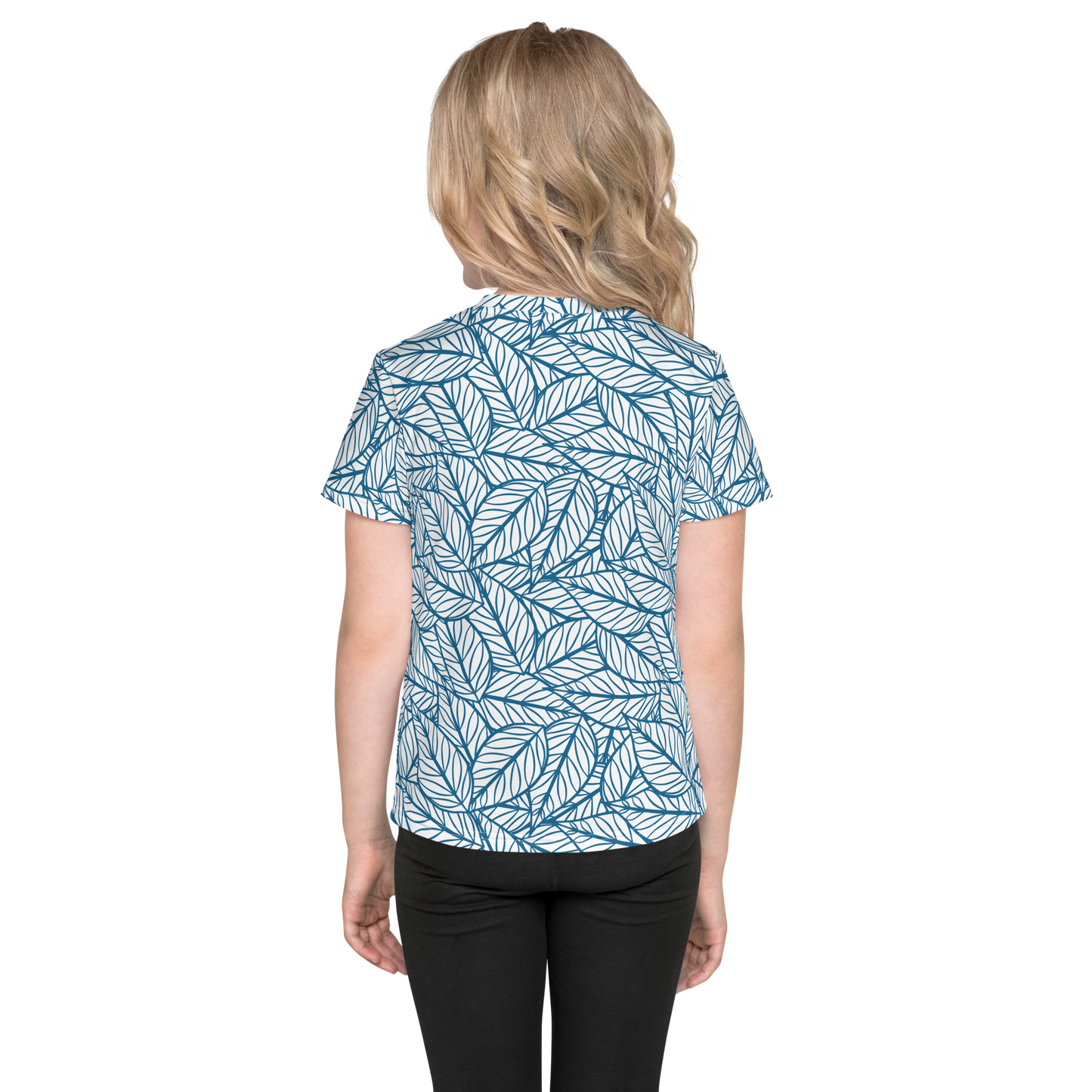 Colorful Fall Leaves | Seamless Patterns | All-Over Print Kids Crew Neck T-Shirt - #10