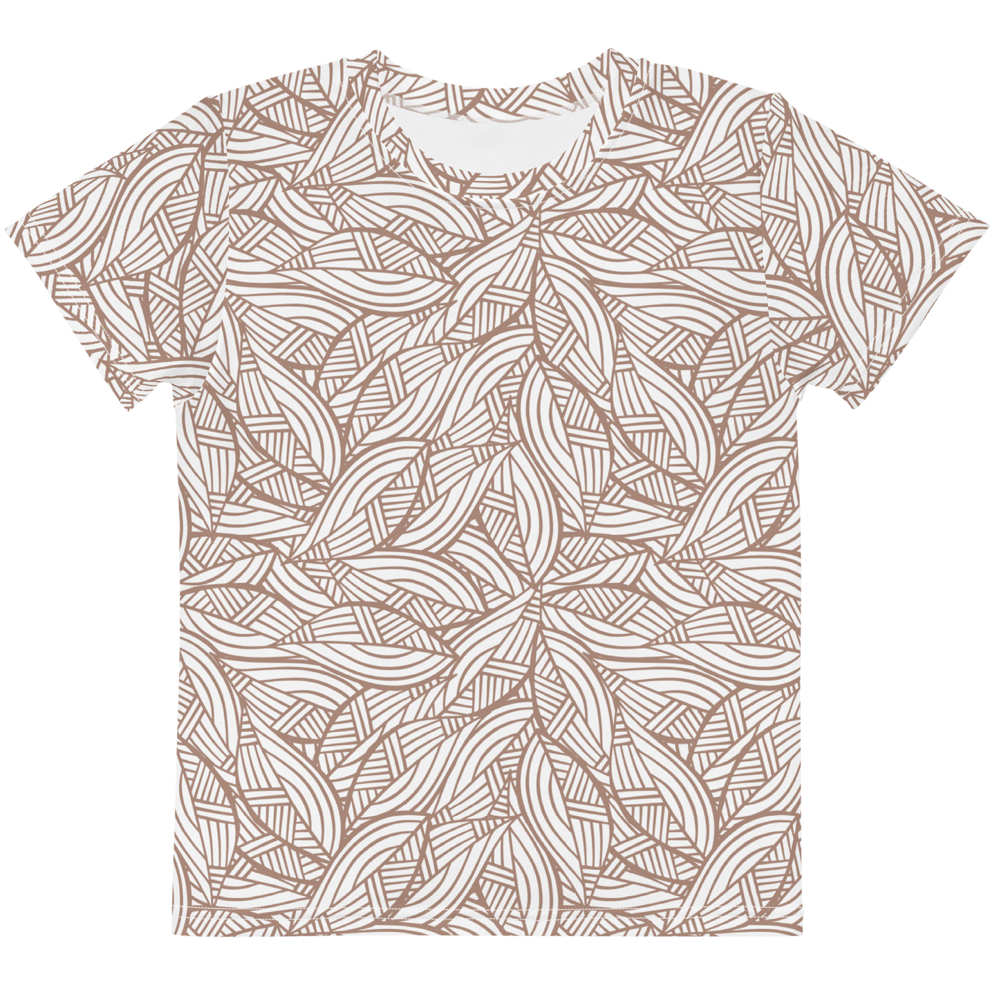 Colorful Fall Leaves | Seamless Patterns | All-Over Print Kids Crew Neck T-Shirt - #3