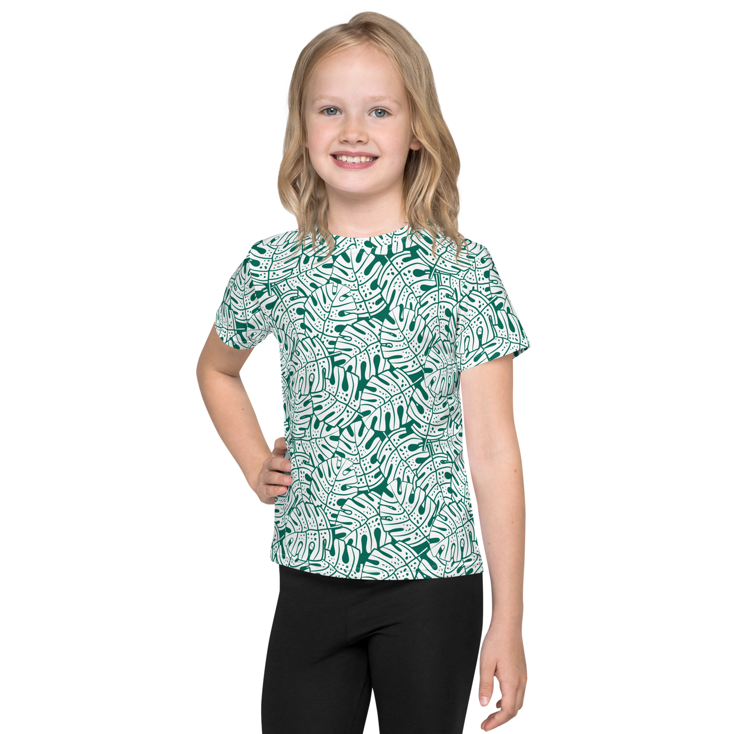 Colorful Fall Leaves | Seamless Patterns | All-Over Print Kids Crew Neck T-Shirt - #9