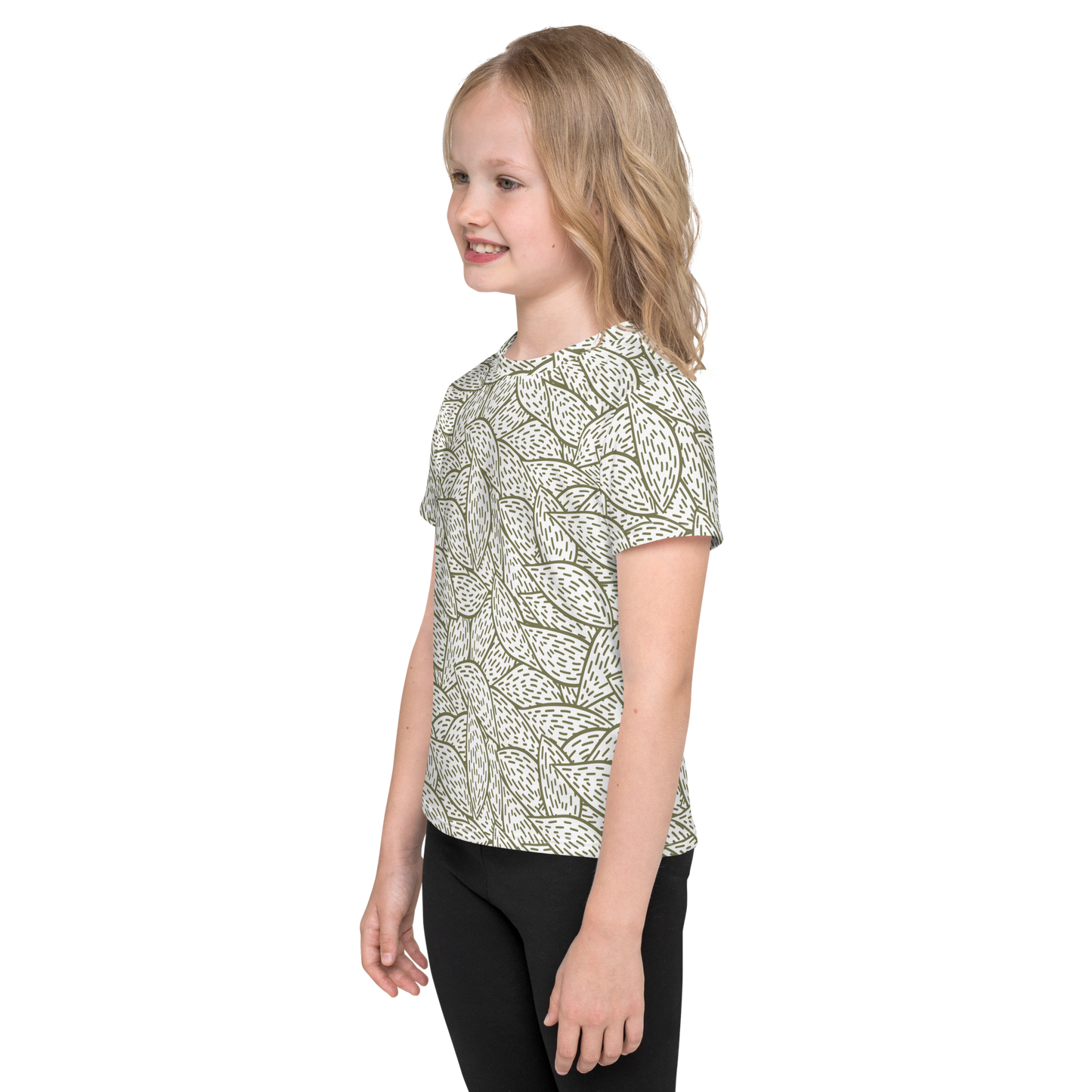 Colorful Fall Leaves | Seamless Patterns | All-Over Print Kids Crew Neck T-Shirt - #6