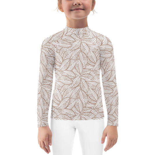 Colorful Fall Leaves | Seamless Patterns | All-Over Print Kids Rash Guard - #3
