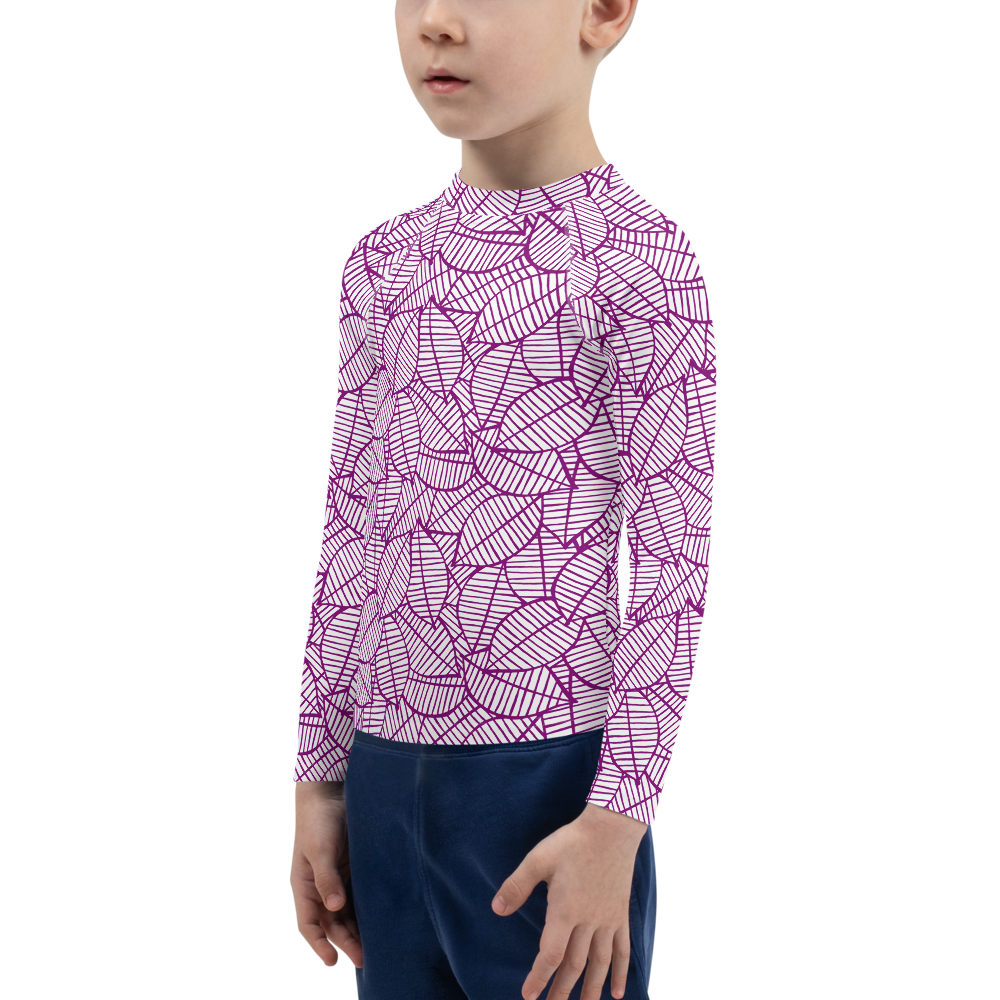 Colorful Fall Leaves | Seamless Patterns | All-Over Print Kids Rash Guard - #7