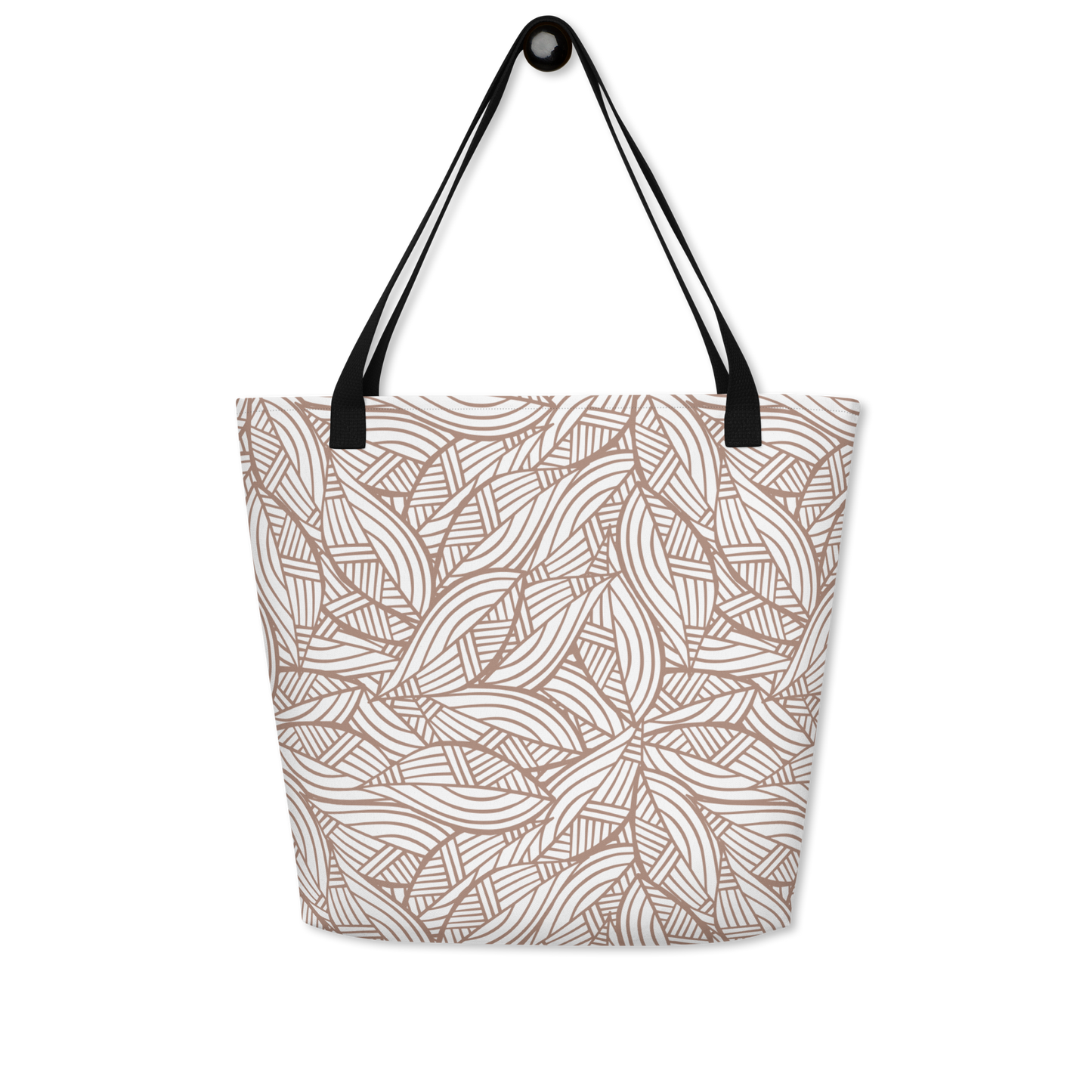 Colorful Fall Leaves | Seamless Patterns | All-Over Print Large Tote Bag w/ Pocket - #3