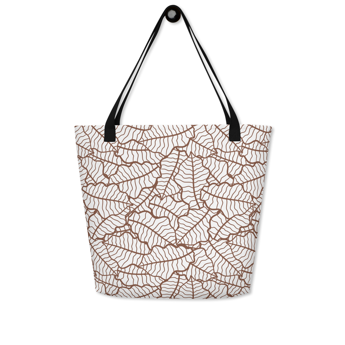 Colorful Fall Leaves | Seamless Patterns | All-Over Print Large Tote Bag w/ Pocket - #5