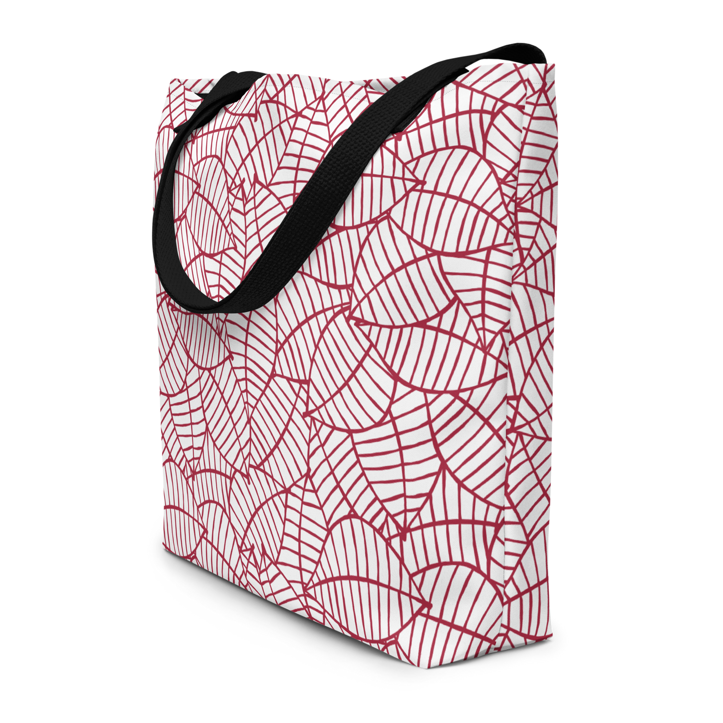 Colorful Fall Leaves | Seamless Patterns | All-Over Print Large Tote Bag w/ Pocket - #8