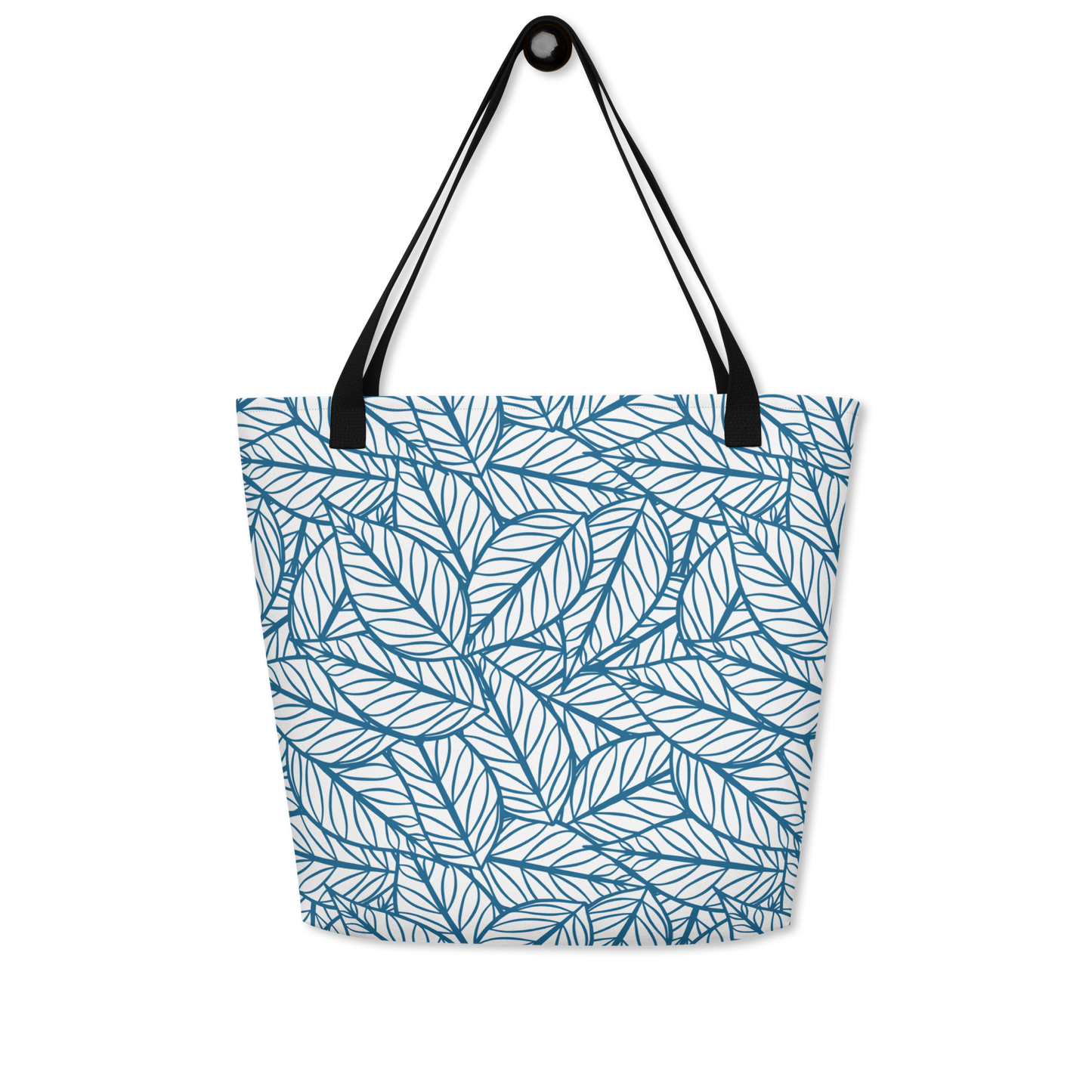 Colorful Fall Leaves | Seamless Patterns | All-Over Print Large Tote Bag w/ Pocket - #10
