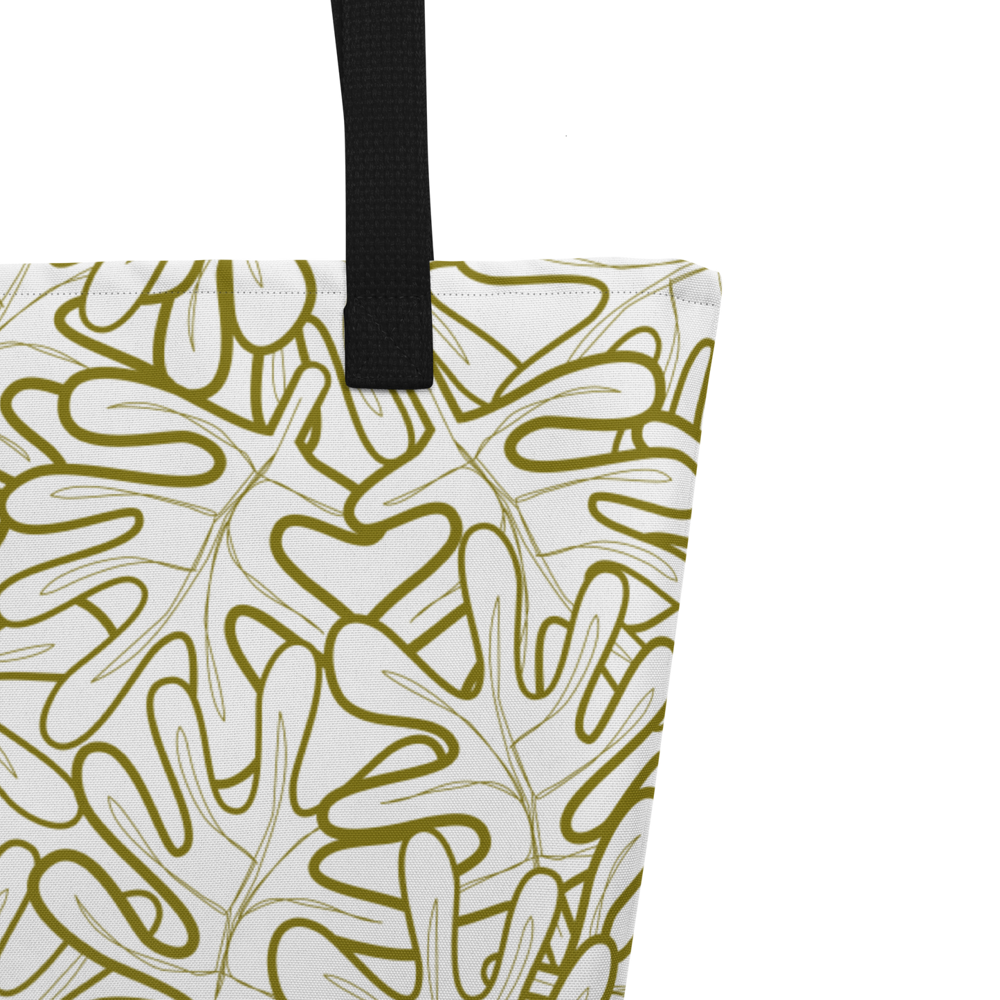 Colorful Fall Leaves | Seamless Patterns | All-Over Print Large Tote Bag w/ Pocket - #2