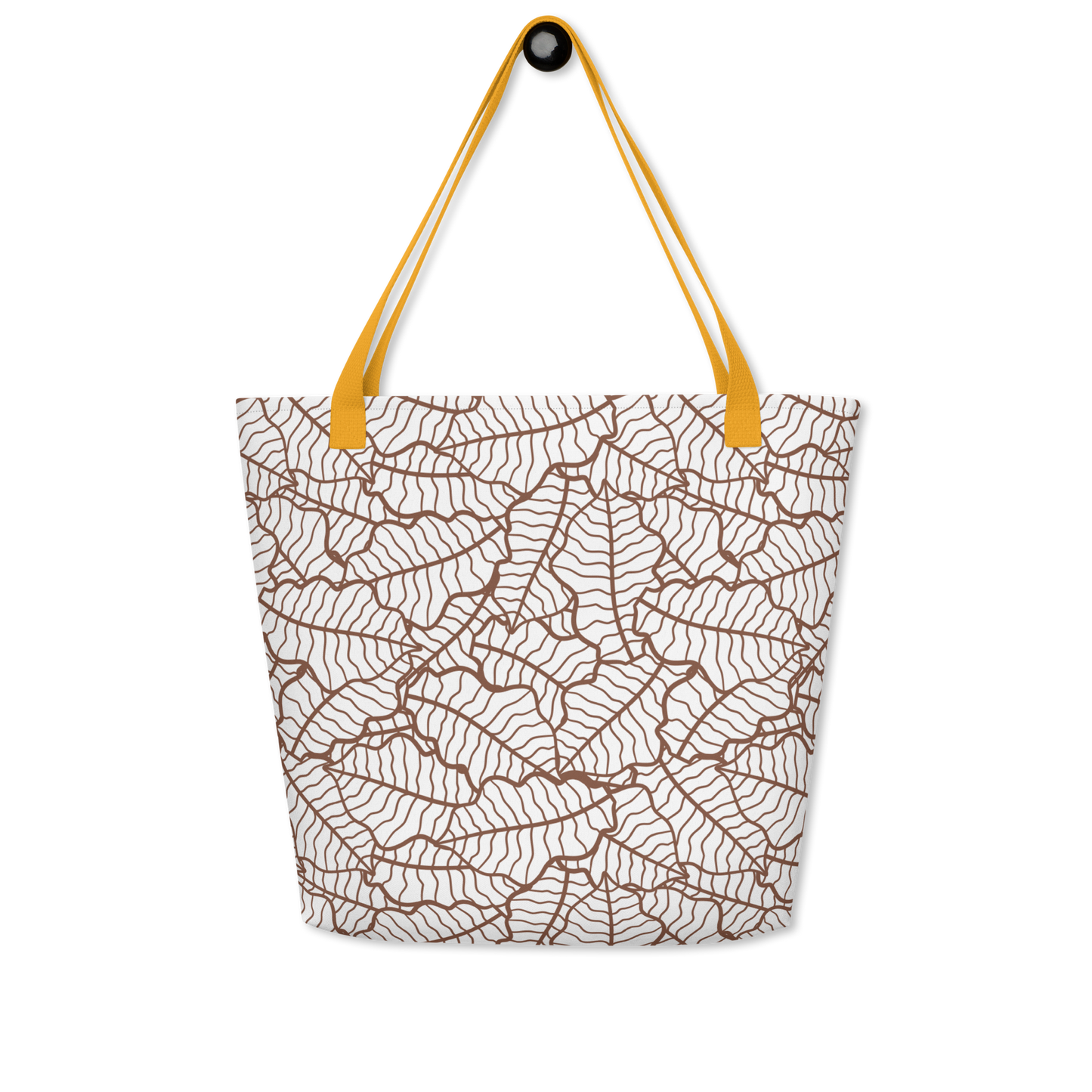 Colorful Fall Leaves | Seamless Patterns | All-Over Print Large Tote Bag w/ Pocket - #5