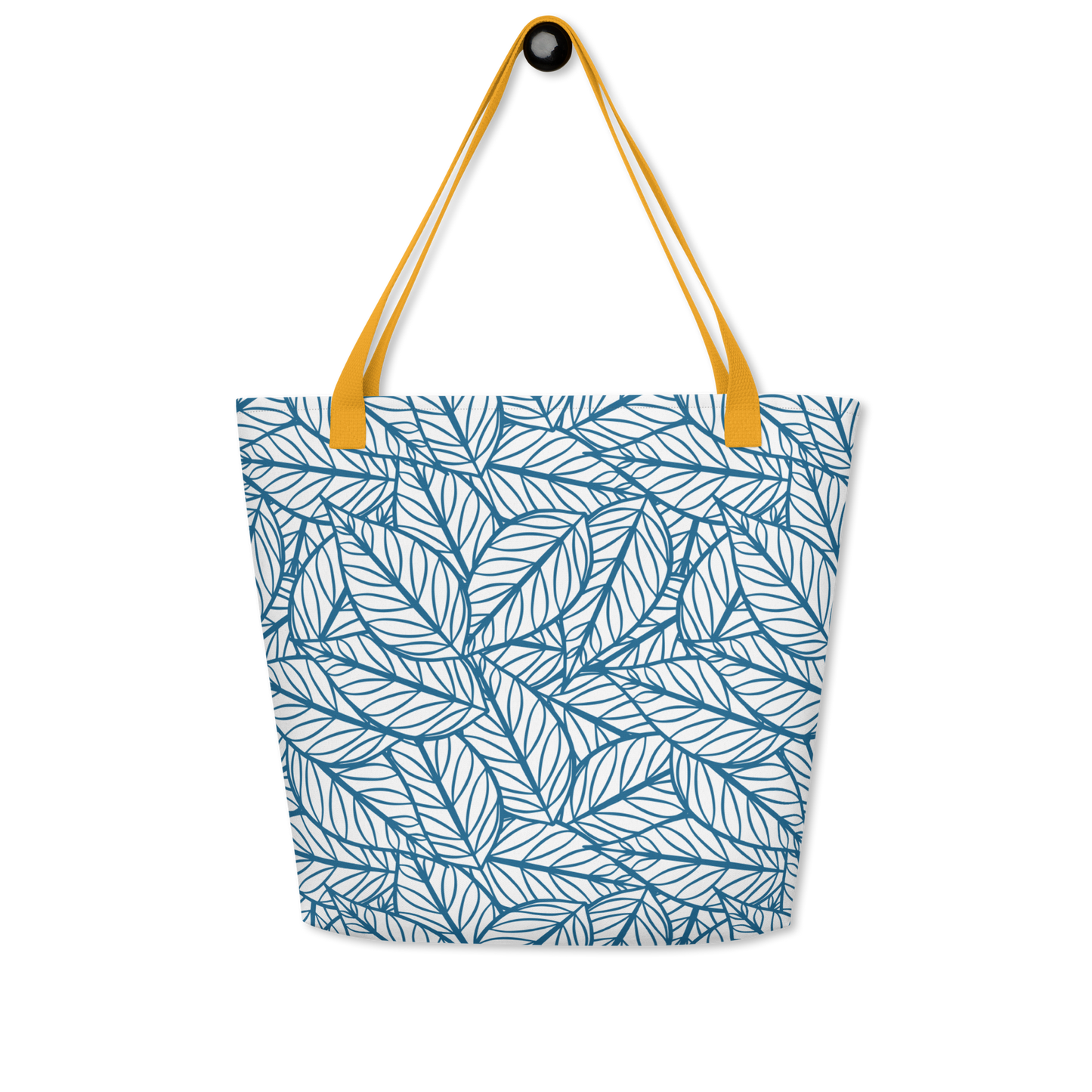 Colorful Fall Leaves | Seamless Patterns | All-Over Print Large Tote Bag w/ Pocket - #10