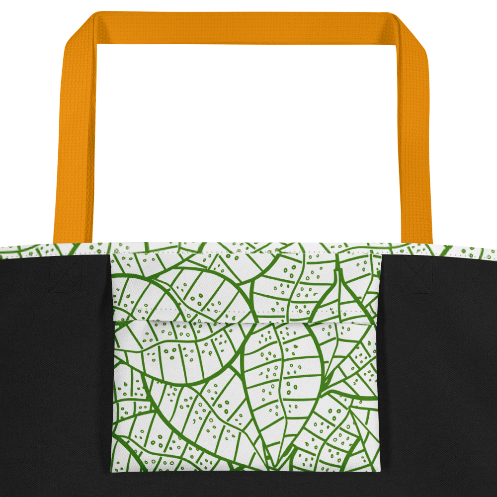 Colorful Fall Leaves | Seamless Patterns | All-Over Print Large Tote Bag w/ Pocket - #4