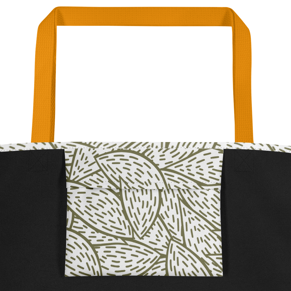 Colorful Fall Leaves | Seamless Patterns | All-Over Print Large Tote Bag w/ Pocket - #6