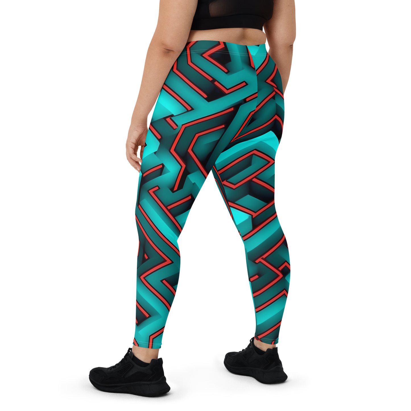 3D Maze Illusion | 3D Patterns | All-Over Print Leggings - #2