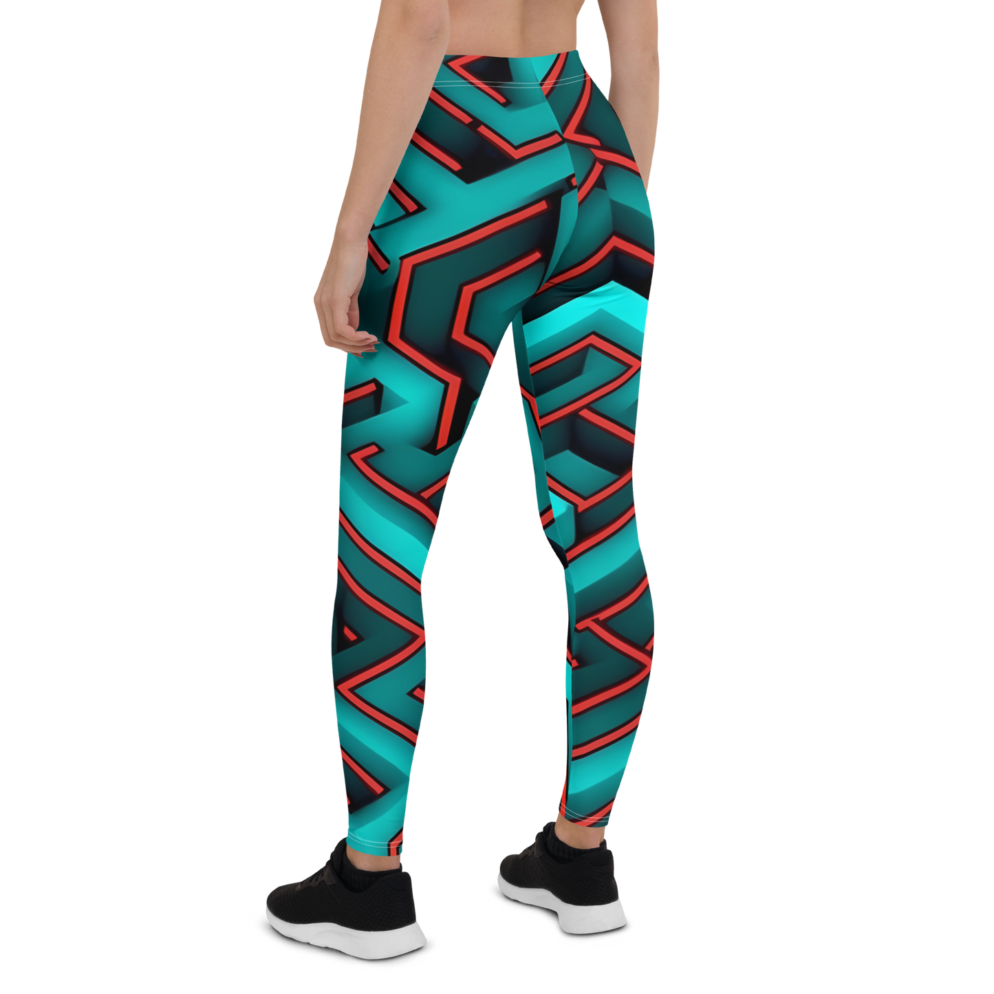 3D Maze Illusion | 3D Patterns | All-Over Print Leggings - #2