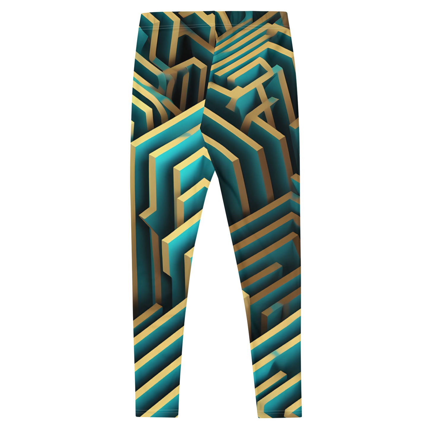 3D Maze Illusion | 3D Patterns | All-Over Print Leggings - #5