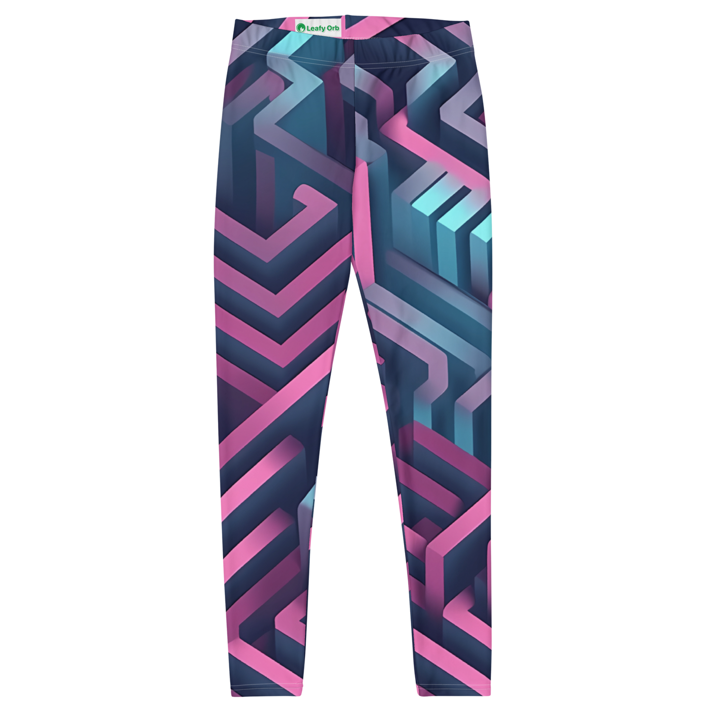 3D Maze Illusion | 3D Patterns | All-Over Print Leggings - #4