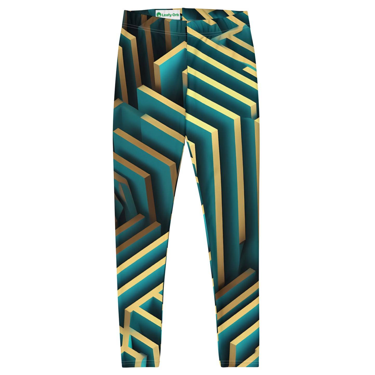 3D Maze Illusion | 3D Patterns | All-Over Print Leggings - #5