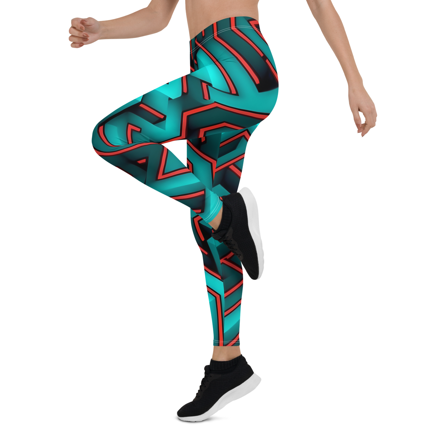 3D Maze Illusion | 3D Patterns | All-Over Print Leggings - #2