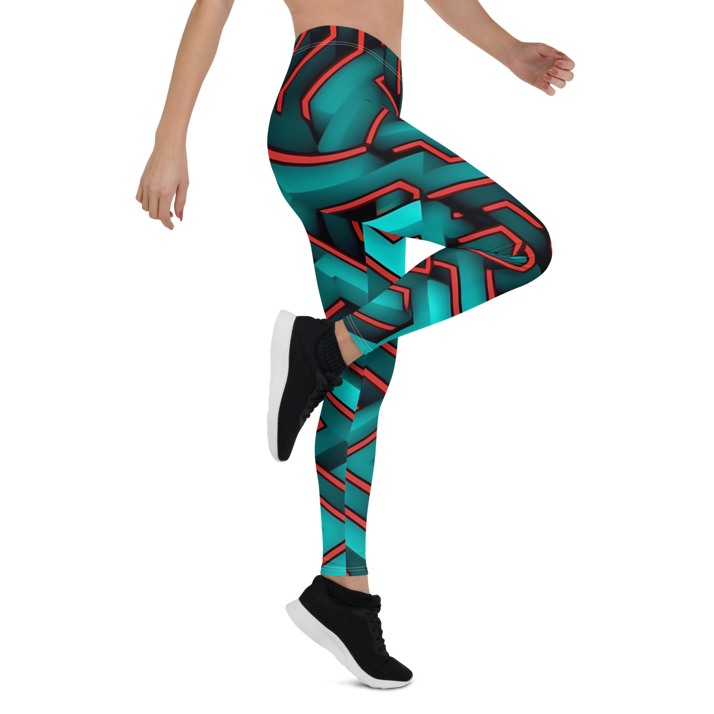 3D Maze Illusion | 3D Patterns | All-Over Print Leggings - #2