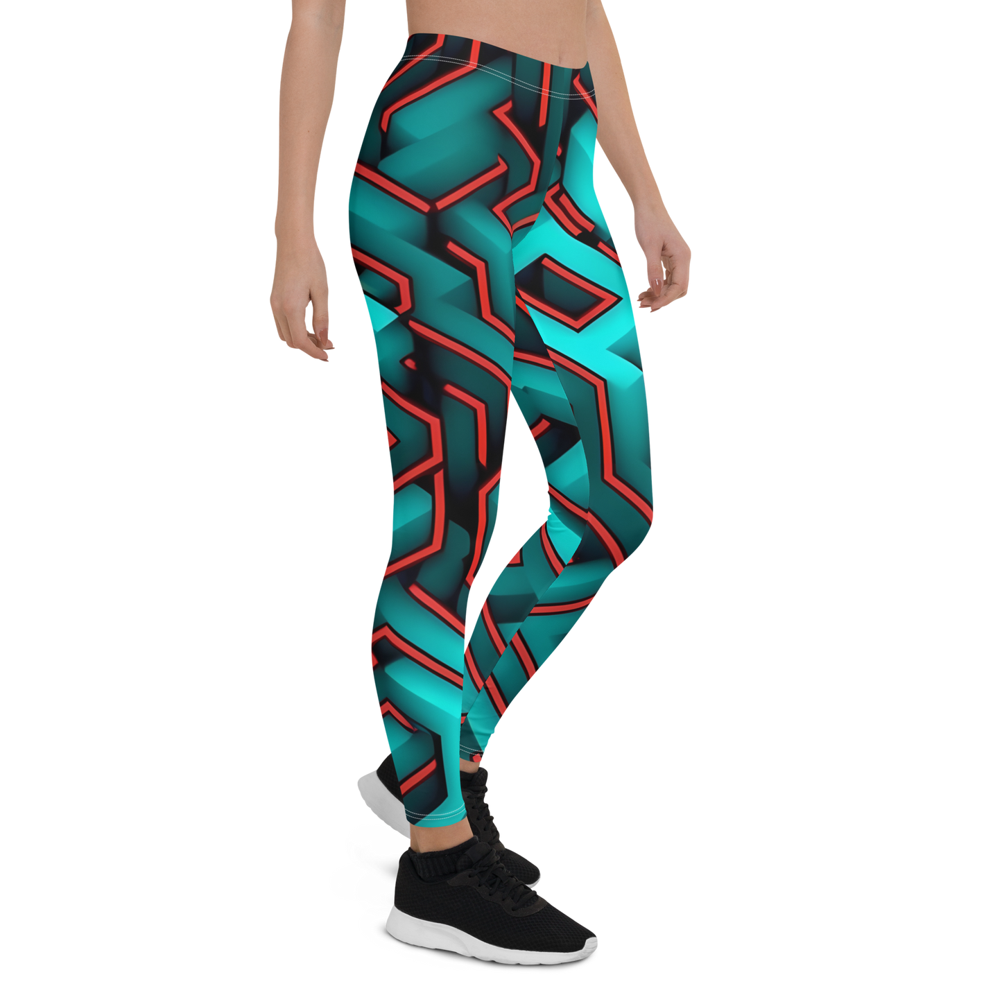 3D Maze Illusion | 3D Patterns | All-Over Print Leggings - #2