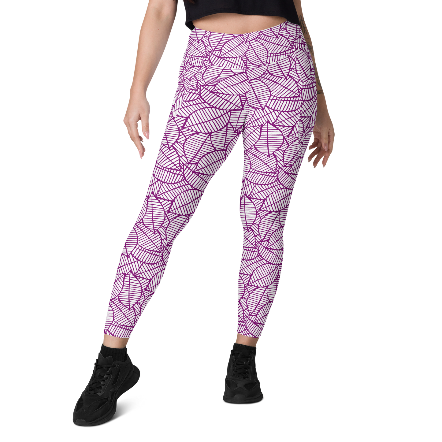 Colorful Fall Leaves | Seamless Patterns | All-Over Print Leggings - #7